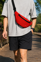 Sac banane personnalisé en polyester avec impression sur mesure, vente en gros, fabricant OEM