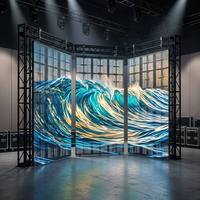 Écran mural LED transparent mince, installation facile, aucun cadre en acier requis, affichage publicitaire pour vitrine de magasin de détail