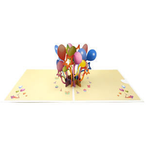 Carte de vœux créative 3D en forme de ballon coloré, faite à la main, pour <span class=keywords><strong>anniversaire</strong></span> et fête des enfants, mignonne, <span class=keywords><strong>joyeux</strong></span> <span class=keywords><strong>anniversaire</strong></span> - Product Image 3