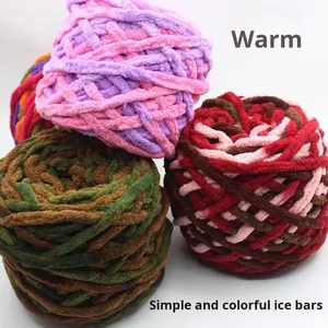 Filato di Ciniglia Grosso e Voluminoso per Lavori a Maglia a Mano, Filato Soffice per Bambini in Lana, Filato Effetto Velluto per Coperte, Colori <span class=keywords><strong>Misti</strong></span> all'Ingrosso - Product Image 6
