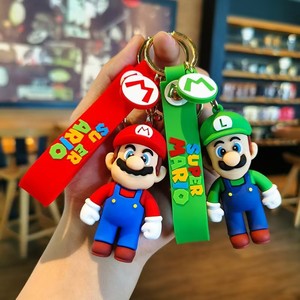Vente flash - Porte-clés mignons en PVC 3D <span class=keywords><strong>Mario</strong></span> Bros pour cadeaux de fête - Porte-clés en PVC 3D de dessins animés Super Marios Bros - Champignon Luigi Yoshi - Product Image 2