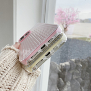 Funda <span class=keywords><strong>para</strong></span> teléfono móvil delgada con patrón corrugado 2 <span class=keywords><strong>en</strong></span> 1 híbrido sólido de color caramelo simple <span class=keywords><strong>para</strong></span> iPhone 13 14 15 16 Pro Max - Product Image 6
