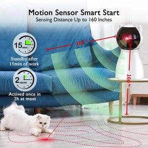 Juguete láser de gato activado por movimiento recargable de trayectoria aleatoria real automático, juguetes interactivos para gatos de interior - Product Image 3