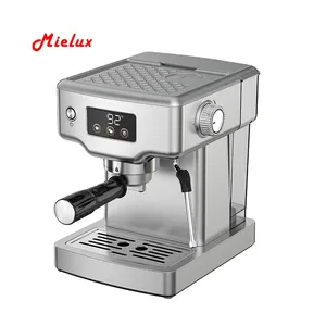 Espresso Coffee Machine 1.8L Stainless Steel Housing Household Espresso With Automatic Milk Frother Coffee