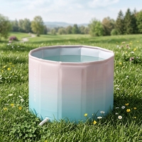Baignoire pliable portable, ingéniosité artisanale personnalisable, capacité de 170 L, durable, écologique, design moderne, ouverture rapide, non