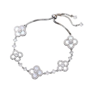 Pulsera <span class=keywords><strong>de</strong></span> Trébol <span class=keywords><strong>de</strong></span> Cuatro Hojas <span class=keywords><strong>de</strong></span> Estilo Clásico al por Mayor <span class=keywords><strong>de</strong></span> Fábrica a Precio Económico con Incrustaciones <span class=keywords><strong>de</strong></span> Circonita y Dije <span class=keywords><strong>de</strong></span> Flor <span class=keywords><strong>de</strong></span> Nácar - Product Image 5