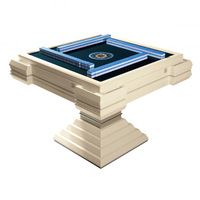 Table de Mahjong Électrique de Luxe Minimaliste Moderne en Bois Massif, Modèle Designer Haut de Gamme pour Villas et Usage Domestique, Mélangeur de Cartes Entièrement Automatique