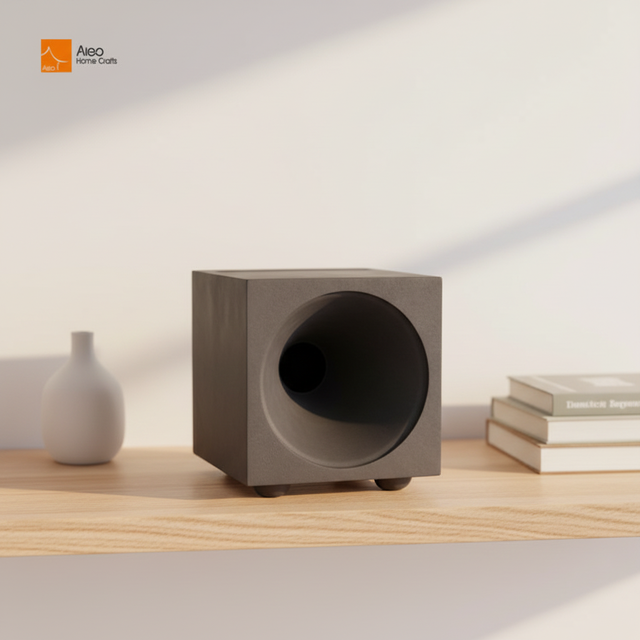New Physical Sustainable Cement Wireless Speaker Concrete Vibration Angel Theme Polished ALEO for Phone and Home Decor/Gifts