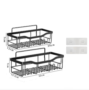 Ripiano per bagno <span class=keywords><strong>in</strong></span> <span class=keywords><strong>ferro</strong></span> <span class=keywords><strong>battuto</strong></span> montato a parete Set di ripiani per bagno senza Punch - Product Image 1