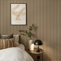 Panneaux muraux en PVC WPC imitation bois personnalisés pour l'intérieur, revêtement mural moderne à l'aspect cannelé, vente en gros d'usine, 2900 mm