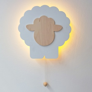 Tường trang trí nội thất cừu với ánh sáng kéo dây AA pin hoạt động an toàn Nursery tường ánh sáng mặt hàng trang trí cho trẻ sơ sinh trẻ em - Product Image 2