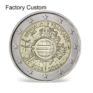 Alıcı eski bakır 2 euro çoğaltma Chile das De şili izable ejderha antika Panda bir cep Hug boş süblimasyon bozuk para cüzdanı paralar - Product Image 5