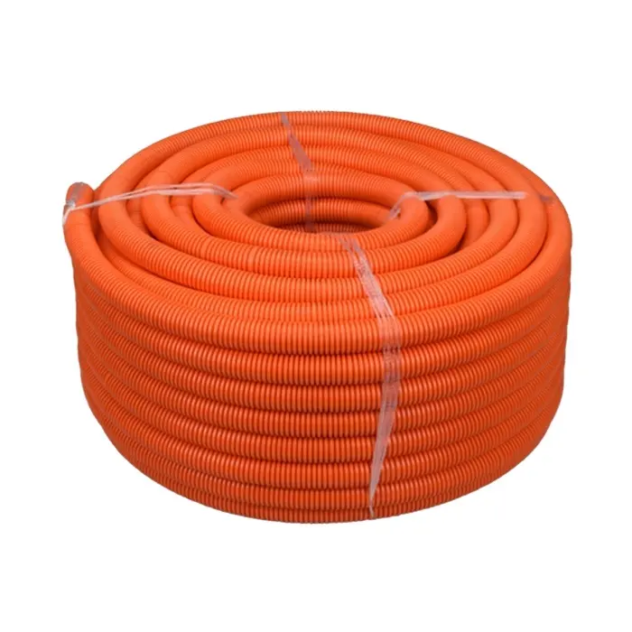 Fonte de fábrica PA/PP mangueira de conduíte elétrico flexível de tubo corrugado laranja de venda quente