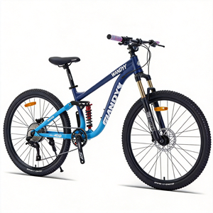 Vélo de <span class=keywords><strong>montagne</strong></span> à suspension intégrale WANDYY 1x9 vitesses L-TWOO 26 27,5 pouces avec frein hydraulique - Product Image 1