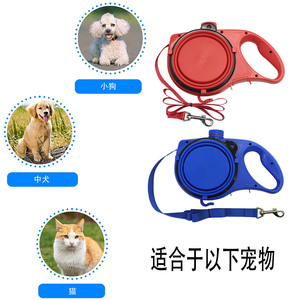 Laisse rétractable pour chien 5M en plastique noir avec clip métallique pour promenades - Product Image 5