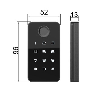 Serrure de porte de meuble numérique intelligente NFC biométrique sans clé avec clavier à code et carte mémoire - Product Image 5