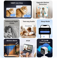 Caméra de sécurité intelligente HD intérieure AIsmartlink SONOFF CAM-S2, moniteur pour bébé et animaux de compagnie avec détection de mouvement