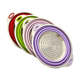 <span class=keywords><strong>Passoire</strong></span> pliable en silicone de qualité supérieure avec base en acier inoxydable, <span class=keywords><strong>passoire</strong></span> à <span class=keywords><strong>spaghetti</strong></span> et pâtes, <span class=keywords><strong>passoire</strong></span> de cuisine - Product Image 2