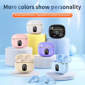 Écouteurs intra-auriculaires sans fil avec affichage numérique, commande tactile, étanchéité IPX4, son surround Hi-Fi, faible latence pour BT 5.3 Type-C - Product Image 1