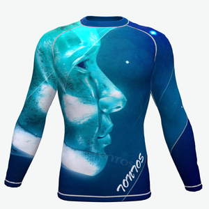 Rashguard personnalisé MMA BJJ pour adultes, unisexe, polyester/spandex, vêtements de sport sublimés, manches courtes, respirant, séchage rapide, écologique - Product Image 5
