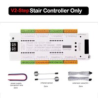 Kit d'éclairage d'escalier LED de haute qualité avec contrôleur de capteur de gradation à 32 niveaux et capteur de mouvement PIR Corps en plastique IP65