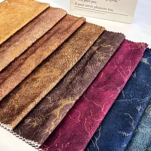 Tessuto in velluto bronzato 100% in poliestere intrecciato tessuto stampato in velluto per divano