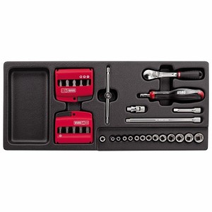 Juego de Herramientas Manuales Usag, Llave de Tubo de 1/4 Pulgadas, Acero al Cromo Vanadio, 37x28x8 cm, 900 g, con 3 Años de Garantía - Product Image 1