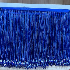 20cm 비즈 메탈릭 리프 스팽글 태슬 프린지 트림 부드러운 맞춤형 색상 의류 및 홈 텍스타일용 - Product Image 3