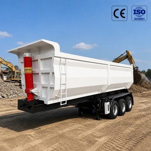 Remorque benne basculante professionnelle - Benne basculante blanche durable pour le <span class=keywords><strong>transport</strong></span> de sable et de gravier - Product Image 2