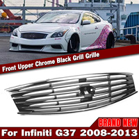 Pour Infiniti G37 Coupé 2 portes 2008-2013 Q60 2014-2015 Calandre avant Chrome Noir