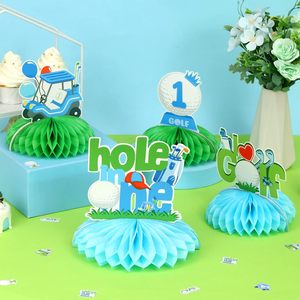 8 pièces Décorations de table alvéolées pour le 1er anniversaire sur le thème du golf pour garçons de <span class=keywords><strong>1</strong></span> <span class=keywords><strong>an</strong></span>, centres de table sportifs - Product Image 3
