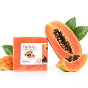 Savon à l'huile essentielle de papaye, savon artisanal à l'aloe vera et au curcuma, savon nettoyant démaquillant, vente directe en gros - Product Image 4