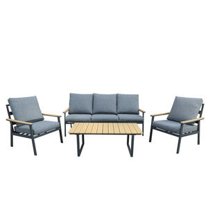 Offre Spéciale moderne ensemble de canapés sectionnels d'extérieur <span class=keywords><strong>4</strong></span> pièces meubles de jardin de style européen pour hôtel parc et salle de soleil - Product Image 2