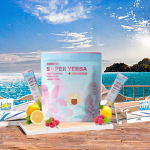 Bubuk Teh Instan Yerba Mate Rasa Raspberry Lemon Penambah Energi Alami Suplemen Herbal Dewasa Produk Kecantikan - Product Image 2