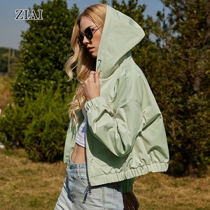 Haute qualité nouvelle <span class=keywords><strong>femme</strong></span> Ins couleur unie manteau <span class=keywords><strong>court</strong></span> poche revers décontracté mode tendance recadrée couche de finition - Product Image 2