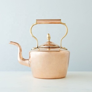 Classic Copper <b>Teapot</b> With Whistling Feature For Tea Making - Product Image 1