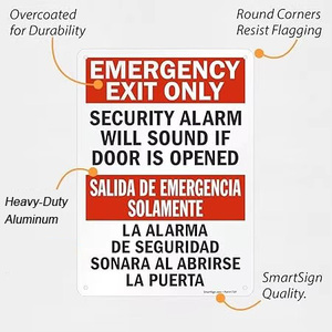 Señal de Alarma de Incendio Fotoluminiscente Junting, Placa de Aluminio, Señal de Advertencia de Seguridad Luminosa - Product Image 3