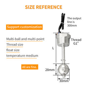 कारखाने प्रत्यक्ष बिक्री अनुकूलन योग्य स्टेनलेस स्टील फ्लोट स्तर स्विच के लिए एकल/डबल बॉल के साथ स्विच - Product Image 3