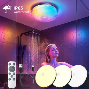 Lampes de <span class=keywords><strong>douche</strong></span> étanches pour l'intérieur de la <span class=keywords><strong>douche</strong></span>, lumière de plafond RGB à commande tactile multiple avec <span class=keywords><strong>lampe</strong></span> de <span class=keywords><strong>douche</strong></span> rechargeable - Product Image 4