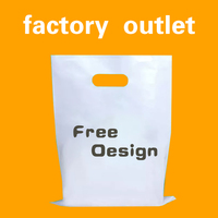 Sac en plastique LDPE robuste et réutilisable Purple Crafts avec poignée découpée pour emballage promotionnel, personnalisable par impression sérigraphique
