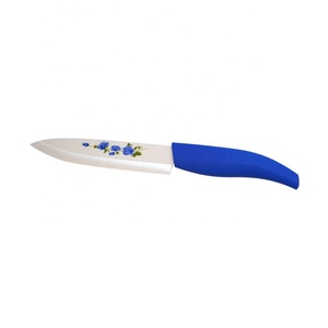 Cocina hogar blanco <span class=keywords><strong>hoja</strong></span> azul Rosa <span class=keywords><strong>cuchillo</strong></span> de cerámica con mango suave - Product Image 4