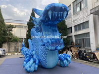 Modèle chinois gonflable de dragon de dessin animé gonflable bleu Offres Spéciales de dragon pour la publicité d'événement