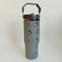 Gobelet isotherme à double paroi en acier inoxydable de 20 oz/30 oz, best-seller du commerce électronique transfrontalier, avec poignée portable