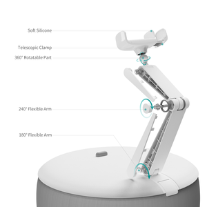 Jiansaiji — support <span class=keywords><strong>de</strong></span> téléphone portable verni, pince universelle pour téléphone portable, rotatif, support flexible pour coussin et tablette, pour lit - Product Image 4