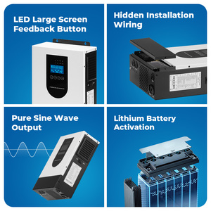 <span class=keywords><strong>Inversor</strong></span> <span class=keywords><strong>Solar</strong></span> Híbrido de 1500W, DC12V a AC230V, <span class=keywords><strong>Inversor</strong></span> de Onda Sinusoidal Pura Fuera de la Red con Cargador <span class=keywords><strong>Solar</strong></span> MPPT de 60A, Potencia Máxima <span class=keywords><strong>1000W</strong></span>. - Product Image 3