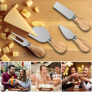 Vente en gros de <span class=keywords><strong>mini</strong></span> planche à fromage en bois d'acacia ensemble porte-bloc magnétique et outils de couteau pour plateau à fromage présentation service - Product Image 6