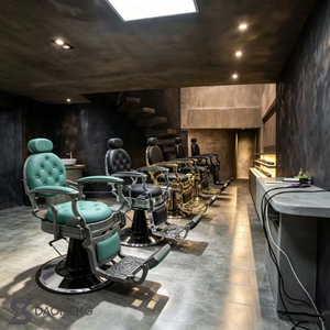 Chaise de salon, chaise de barbier, cuir imperméable |   Repose-pieds en métal |   Pour les nouveaux propriétaires de boutiques et les projets de salons |   Support de mise en page inclus - Product Image 1