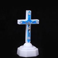Lampe LED électronique en forme de petite croix, jésus Christ, pour une décoration de la maison, veilleuse, scintillante, objets sacré, 1 pièce