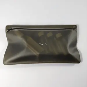 Sac à fermeture éclair givré noir personnalisé poly emballage givré pour vêtements sacs en plastique zippé givré noir