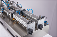 Machine de remplissage horizontale à 2 têtes à piston pour shampoing, graisse, boissons gazeuses, lait, eau, huile, liquide, jus, prix bas